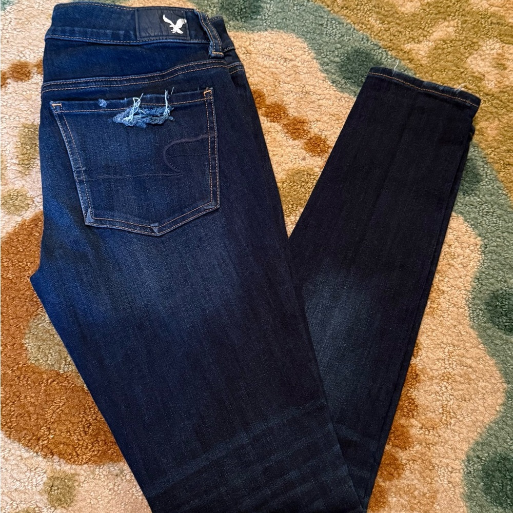 American Eagle Outfitters Dark Blue Super Stretch Jeans